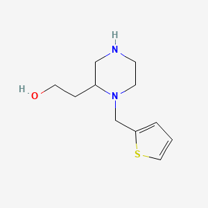 molecular formula C11H18N2OS B1387576 2-[1-(2-Thienylmethyl)-2-piperazinyl]ethanol CAS No. 1201633-50-2