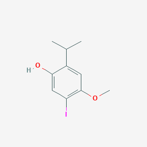 molecular formula C10H13IO2 B1387578 5-Iodo-2-isopropyl-4-methoxyphenol CAS No. 927887-21-6