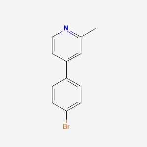 molecular formula C12H10BrN B13875786 4-(4-Bromophenyl)-2-methylpyridine 