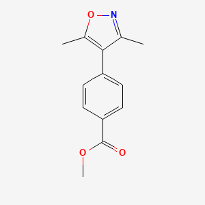 molecular formula C13H13NO3 B1387580 4-(3,5-Dimethyl-isoxazol-4-yl)-benzoic acid methyl ester CAS No. 1188281-18-6
