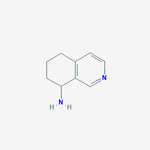 molecular formula C9H12N2 B1387582 5,6,7,8-Tetrahydroisoquinolin-8-amine CAS No. 497251-60-2