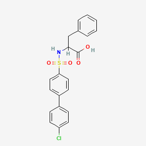 molecular formula C21H18ClNO4S B1387583 ((4'-Chloro-[1,1'-biphenyl]-4-yl)sulfonyl)phenylalanine CAS No. 1449133-06-5