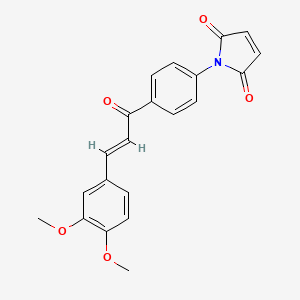 molecular formula C21H17NO5 B1387584 1-{4-[(2E)-3-(3,4-Dimethoxyphenyl)prop-2-enoyl]phenyl}-1H-pyrrole-2,5-dione CAS No. 949923-55-1