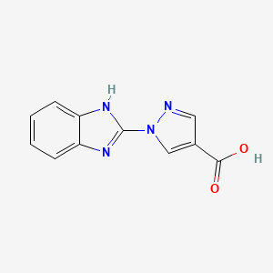 molecular formula C11H8N4O2 B1387586 1-(1h-Benzoimidazol-2-yl)-1h-pyrazole-4-carboxylic acid CAS No. 1193381-96-2