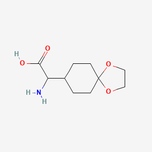 molecular formula C10H17NO4 B1387594 Amino-(1,4-dioxa-spiro[4.5]dec-8-yl)-acetic acid CAS No. 1219354-44-5