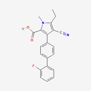 4-cyano-5-ethyl-3-(2'-fluoro-[1,1'-biphenyl]-4-yl)-1-methyl-1H-pyrrole-2-carboxylic acid