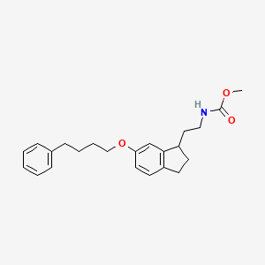 molecular formula C23H29NO3 B13875962 methyl N-[2-[6-(4-phenylbutoxy)-2,3-dihydro-1H-inden-1-yl]ethyl]carbamate 