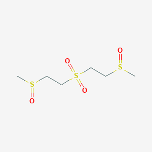 molecular formula C6H14O4S3 B138760 1-Methylsulfinyl-2-(2-methylsulfinylethylsulfonyl)ethane CAS No. 137371-96-1