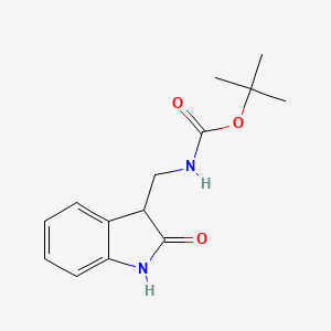 molecular formula C14H18N2O3 B1387604 tert-Butyl N-[(2-oxo-2,3-dihydro-1H-indol-3-yl)methyl]carbamate CAS No. 1086392-48-4