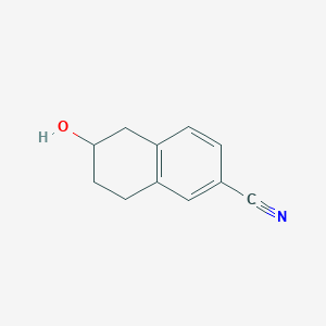 molecular formula C11H11NO B13876053 6-Hydroxy-5,6,7,8-tetrahydronaphthalene-2-carbonitrile 