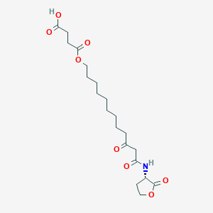 molecular formula C20H31NO8 B1387607 (S)-4-((10,12-Dioxo-12-((2-oxotetrahydrofuran-3-yl)amino)dodecyl)oxy)-4-oxobutanoic acid CAS No. 886755-18-6