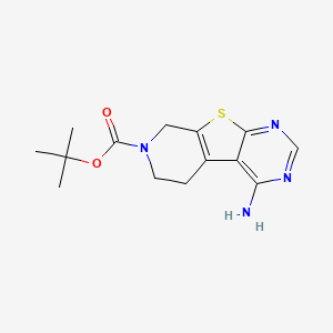 Tert-butyl 3-amino-8-thia-4,6,11-triazatricyclo[7.4.0.0^{2,7}]trideca-1(9),2(7),3,5-tetraene-11-carboxylate