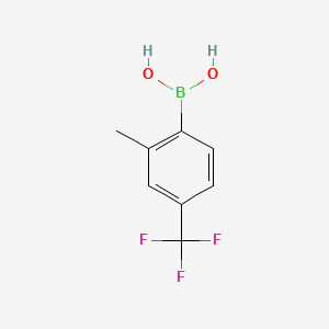 molecular formula C8H8BF3O2 B1387615 2-Methyl-4-(trifluoromethyl)phenylboronic acid CAS No. 957034-45-6
