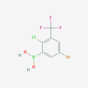 molecular formula C7H4BBrClF3O2 B1387616 (5-Bromo-2-chloro-3-(trifluoromethyl)phenyl)boronic acid CAS No. 1310403-90-7