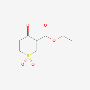 molecular formula C8H12O5S B1387619 Ethyl 4-oxotetrahydro-2H-thiopyran-3-carboxylate 1,1-dioxide CAS No. 889946-17-2