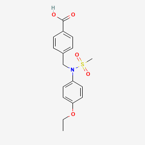 molecular formula C17H19NO5S B1387621 4-{[(4-Ethoxyphenyl)(methylsulfonyl)amino]methyl}benzoic acid CAS No. 1207326-89-3