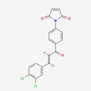 molecular formula C19H11Cl2NO3 B1387622 1-{4-[(2E)-3-(3,4-Dichlorophenyl)prop-2-enoyl]phenyl}-1H-pyrrole-2,5-dione CAS No. 949923-52-8