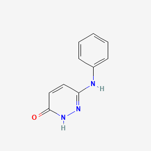 molecular formula C10H9N3O B13876229 3-anilino-1H-pyridazin-6-one 