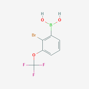 molecular formula C7H5BBrF3O3 B1387624 2-Bromo-3-(trifluoromethoxy)phenylboronic acid CAS No. 1309980-96-8
