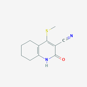 molecular formula C11H12N2OS B13876253 4-methylsulfanyl-2-oxo-5,6,7,8-tetrahydro-1H-quinoline-3-carbonitrile 