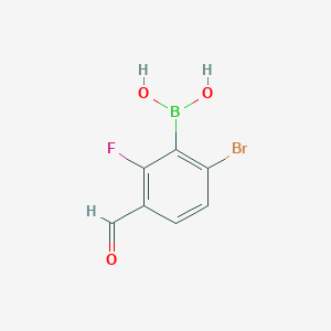molecular formula C7H5BBrFO3 B1387626 (6-Bromo-2-fluoro-3-formylphenyl)boronic acid CAS No. 1315340-55-6
