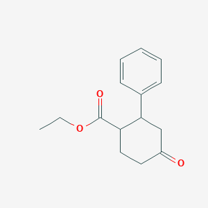 molecular formula C15H18O3 B13876268 Ethyl 4-oxo-2-phenylcyclohexane-1-carboxylate 