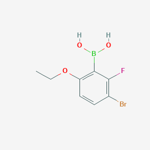 molecular formula C8H9BBrFO3 B1387627 (3-Bromo-6-ethoxy-2-fluorophenyl)boronic acid CAS No. 1309980-98-0