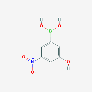 molecular formula C6H6BNO5 B1387629 3-Hydroxy-5-nitrophenylboronic acid CAS No. 737001-07-9