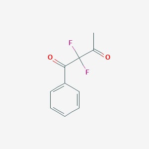 molecular formula C10H8F2O2 B138763 2,2-Difluoro-1-phenyl-butane-1,3-dione CAS No. 133860-73-8