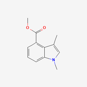 molecular formula C12H13NO2 B13876324 Methyl 1,3-dimethylindole-4-carboxylate 
