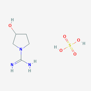 molecular formula C5H13N3O5S B1387634 3-Hydroxypyrrolidine-1-carboximidamide sulfate CAS No. 1056471-60-3