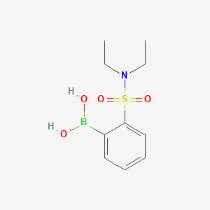 molecular formula C10H16BNO4S B1387640 N,N-Diethyl 2-boronobenzenesulfonamide CAS No. 957061-16-4