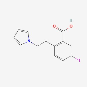 molecular formula C13H12INO2 B13876414 5-iodo-2-[2-(1H-pyrrol-1-yl)ethyl]Benzoic acid CAS No. 62541-63-3
