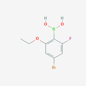 molecular formula C8H9BBrFO3 B1387643 (4-Bromo-2-ethoxy-6-fluorophenyl)boronic acid CAS No. 1315340-56-7