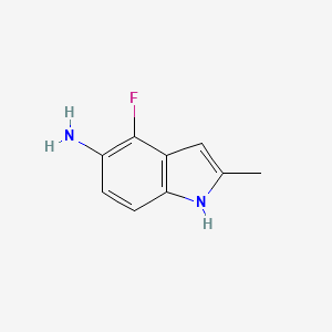 molecular formula C9H9FN2 B1387644 4-Fluoro-2-methyl-1H-indol-5-amine CAS No. 398487-76-8