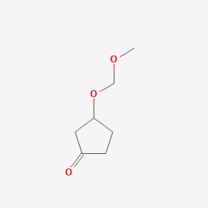 molecular formula C7H12O3 B13876442 3-(Methoxymethoxy)cyclopentan-1-one 