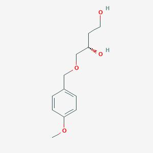 molecular formula C12H18O4 B1387648 (S)-4-(4-Methoxybenzyloxy)-1,3-butanediol CAS No. 1820579-68-7