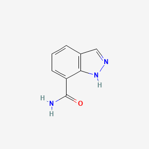 molecular formula C8H7N3O B1387649 1H-吲唑-7-甲酰胺 CAS No. 312746-74-0