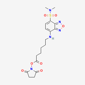 molecular formula C18H23N5O7S B1387650 Succinimidyl 6-[[7-(N,N-Dimethylaminosulfonyl)-2,1,3-benzoxadiazol-4-yl]amino]hexanoate CAS No. 1858255-08-9