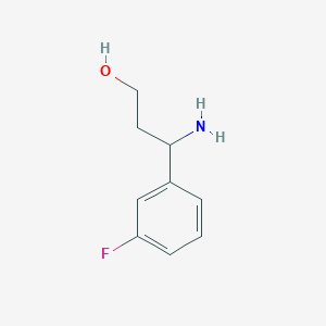 molecular formula C9H12FNO B1387651 3-Amino-3-(3-fluorophenyl)propan-1-ol CAS No. 683221-07-0