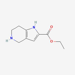molecular formula C10H14N2O2 B1387653 Ethyl 4,5,6,7-tetrahydro-1H-pyrrolo[3,2-C]pyridine-2-carboxylate CAS No. 916420-29-6