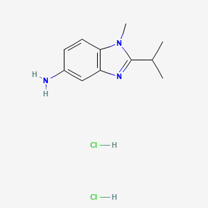 molecular formula C11H17Cl2N3 B1387656 2-Isopropyl-1-methyl-1H-benzoimidazol-5-ylamine dihydrochloride CAS No. 1158323-70-6