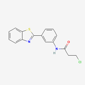 molecular formula C16H13ClN2OS B1387659 N-(3-(benzo[d]thiazol-2-yl)phenyl)-3-chloropropanamide CAS No. 885268-51-9