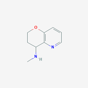 molecular formula C9H12N2O B13876597 N-methyl-3,4-dihydro-2H-pyrano[3,2-b]pyridin-4-amine 