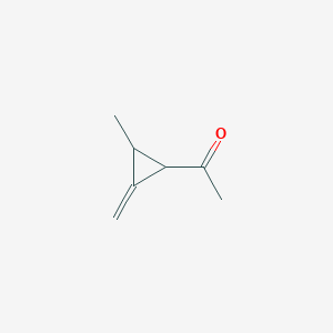 molecular formula C7H10O B138766 Ethanone, 1-(2-methyl-3-methylenecyclopropyl)-(9CI) CAS No. 156541-80-9