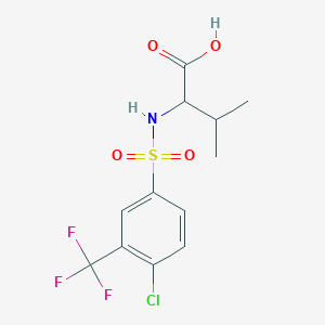 molecular formula C12H13ClF3NO4S B1387661 ((4-Chloro-3-(trifluoromethyl)phenyl)sulfonyl)valine CAS No. 1242095-23-3
