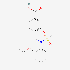 molecular formula C17H19NO5S B1387667 4-{[(2-Ethoxyphenyl)(methylsulfonyl)amino]methyl}benzoic acid CAS No. 1207606-17-4