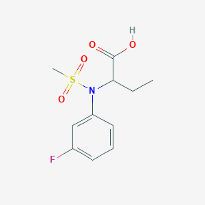 molecular formula C11H14FNO4S B1387668 2-[(3-Fluorophenyl)(methylsulfonyl)amino]butanoic acid CAS No. 1218050-31-7