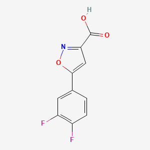 molecular formula C10H5F2NO3 B1387672 5-(3,4-二氟苯基)异噁唑-3-羧酸 CAS No. 1017513-51-7