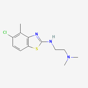 molecular formula C12H16ClN3S B1387679 N'-(5-chloro-4-methyl-1,3-benzothiazol-2-yl)-N,N-dimethylethane-1,2-diamine CAS No. 1105188-47-3